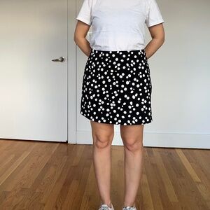 &Other Stories black and white polka dot mini skirt